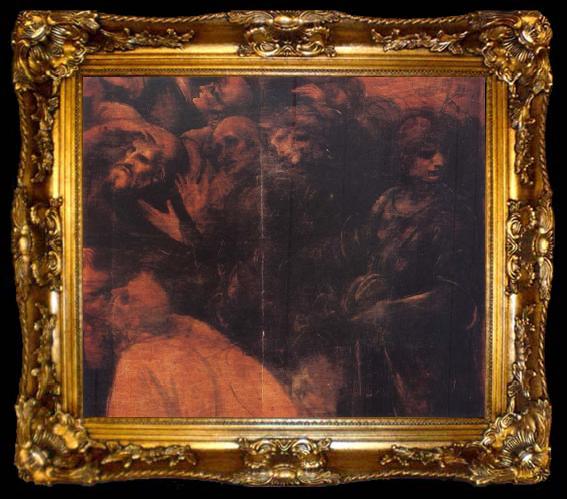 framed  Leonardo  Da Vinci Detail of Madonna of the Rocks, ta009-2